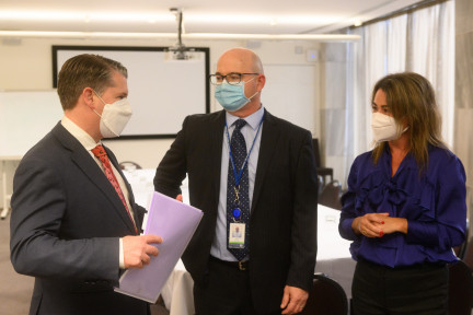 Photo with Minister Wood, Lance Goodall, GHSL and Selena Armstrong,NZISM