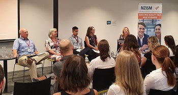 NZISM panel. From left to right: Mike Cosman, Kim Payton, Josh Durham, Selena Armstrong and Tina Paterson (GHSL).