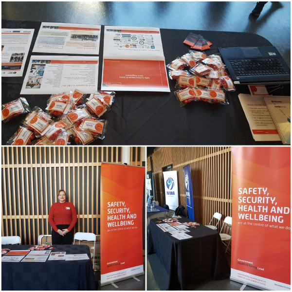 The GHSL Stand and Table at the Careers Expo for Health and Science Students