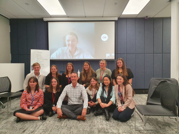 Interns meeting Phil Parks, Chief Executive of WorkSafe New Zealand